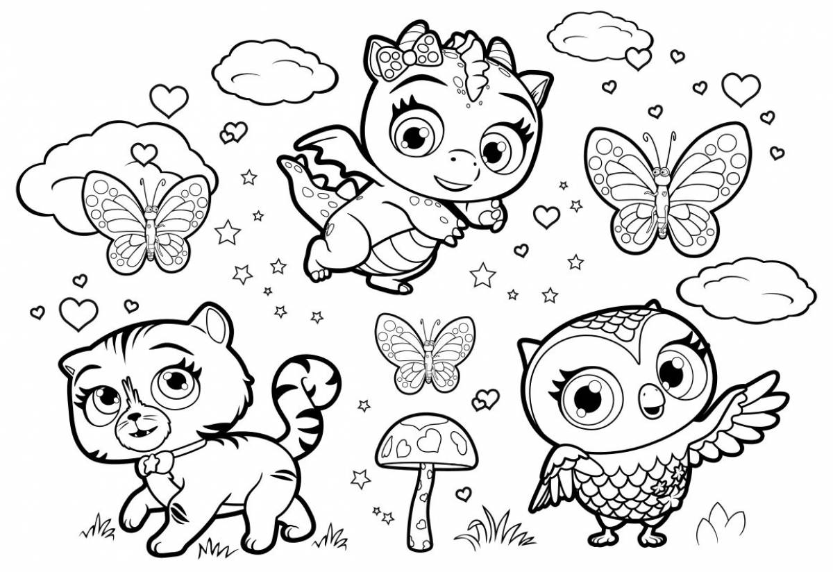 Exalted coloring page magic book