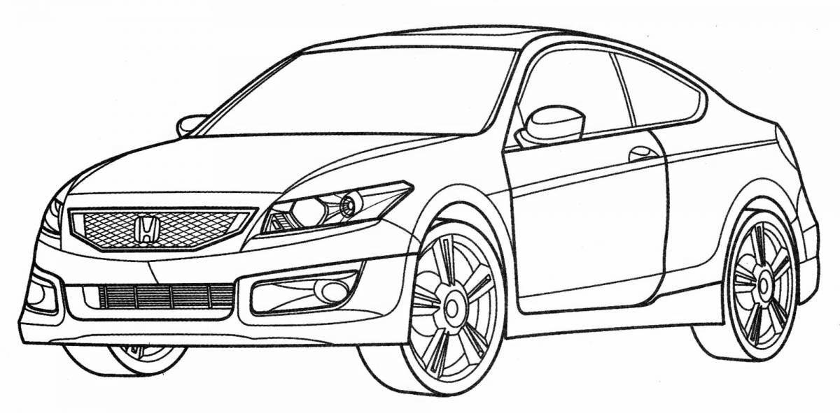 Coloring page stylish japanese cars