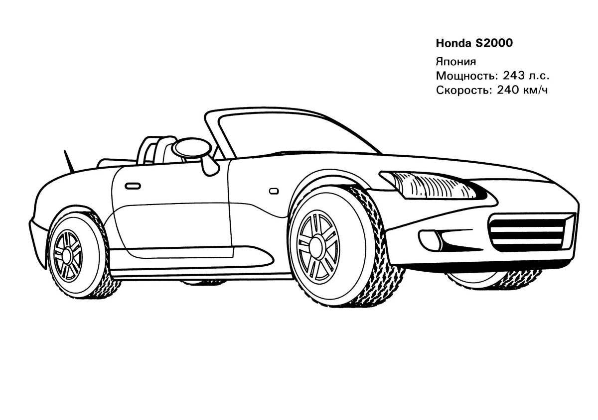 Fine Japanese cars coloring page