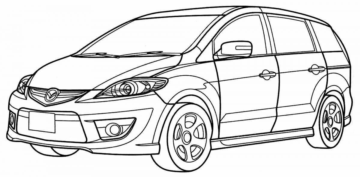 Intriguing Japanese cars coloring book