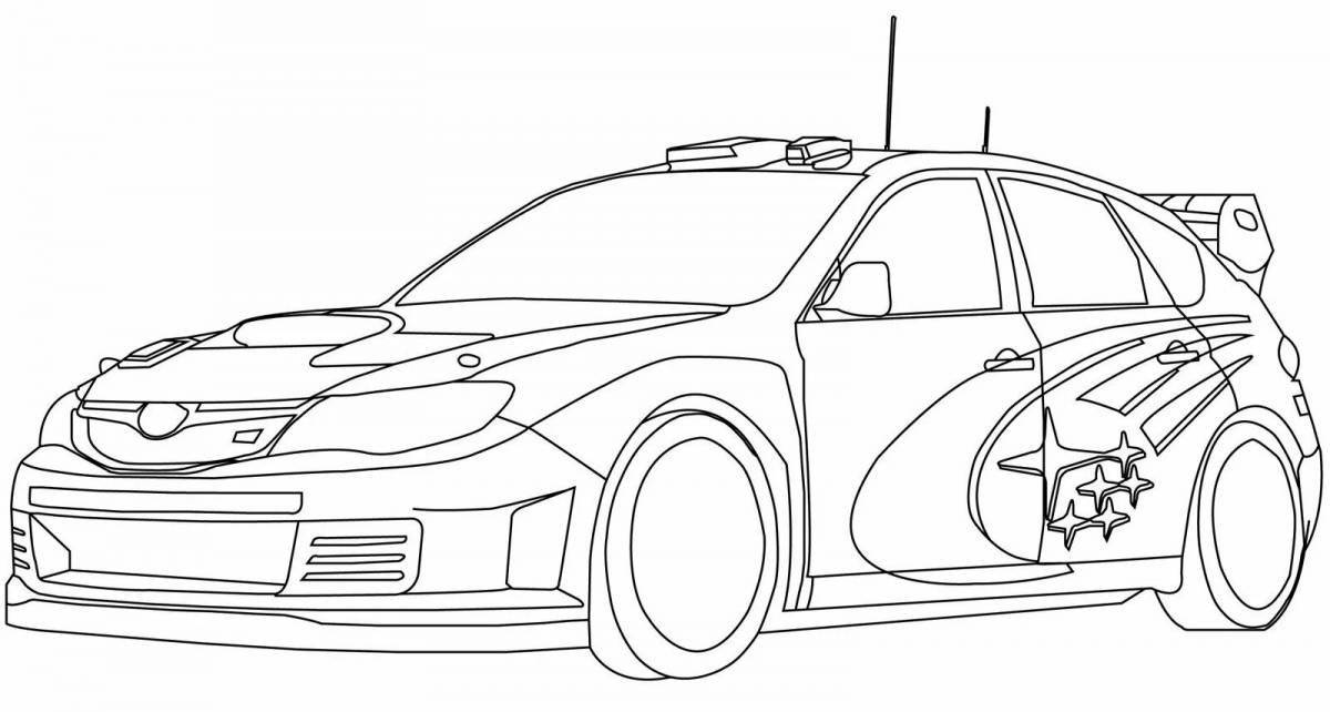 Coloring page mysterious japanese cars