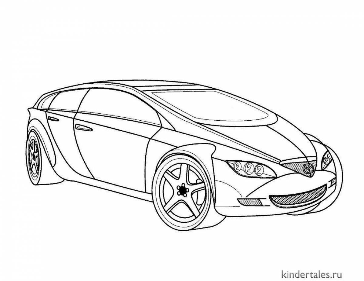 Animated Japanese cars coloring book
