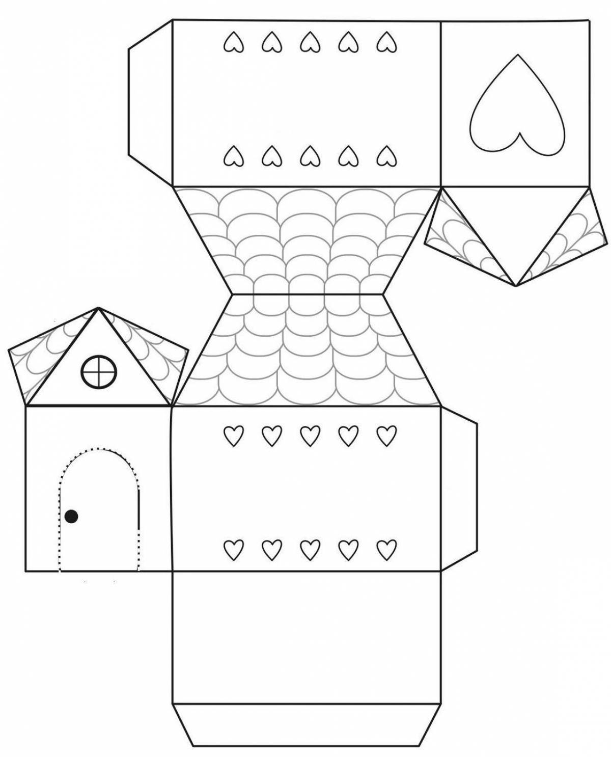 Color-lush origami diy coloring page