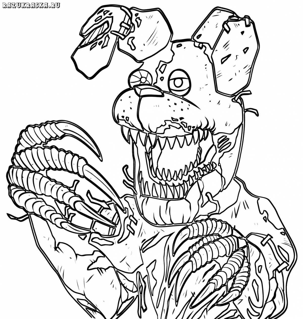 Playful fnf mod coloring page