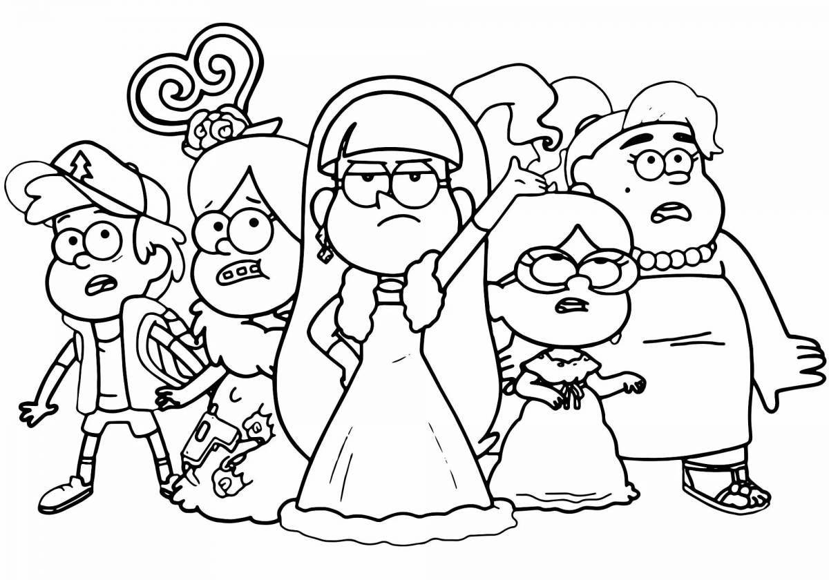 Playful mabel coloring page