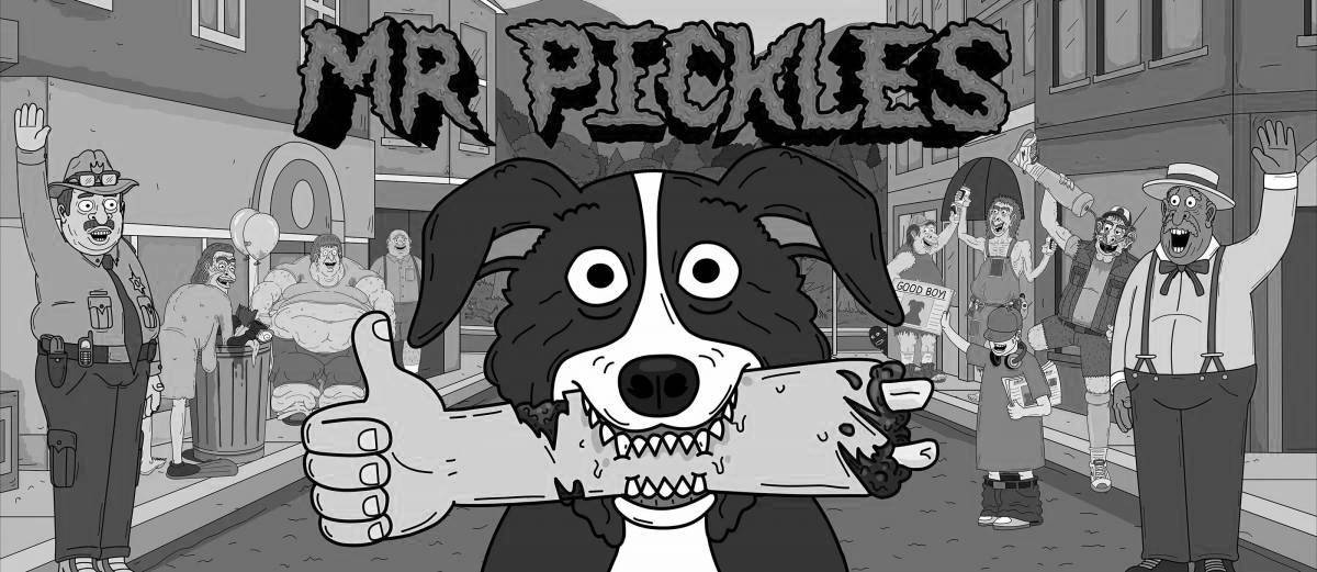 Crazy Mr Pickles coloring page