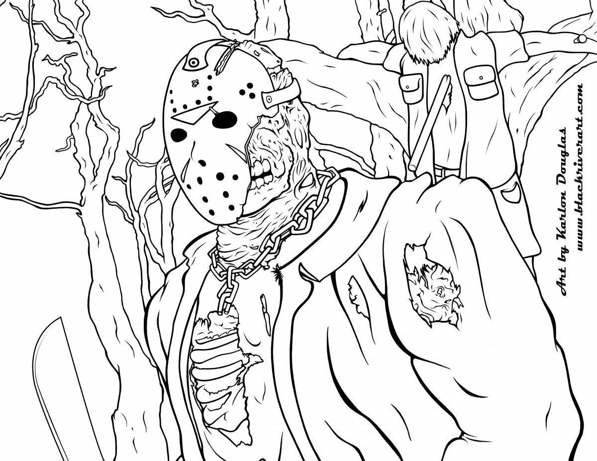 Gorgeous gray monster coloring page