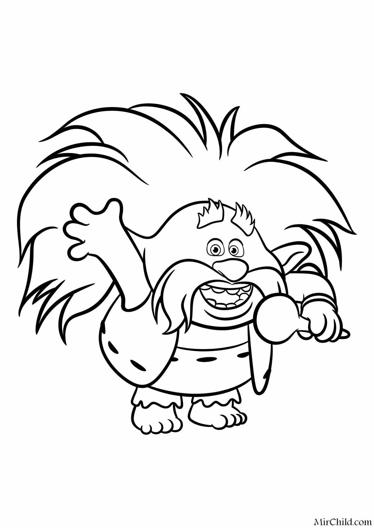 Irresistible coloring pages for kids trolls
