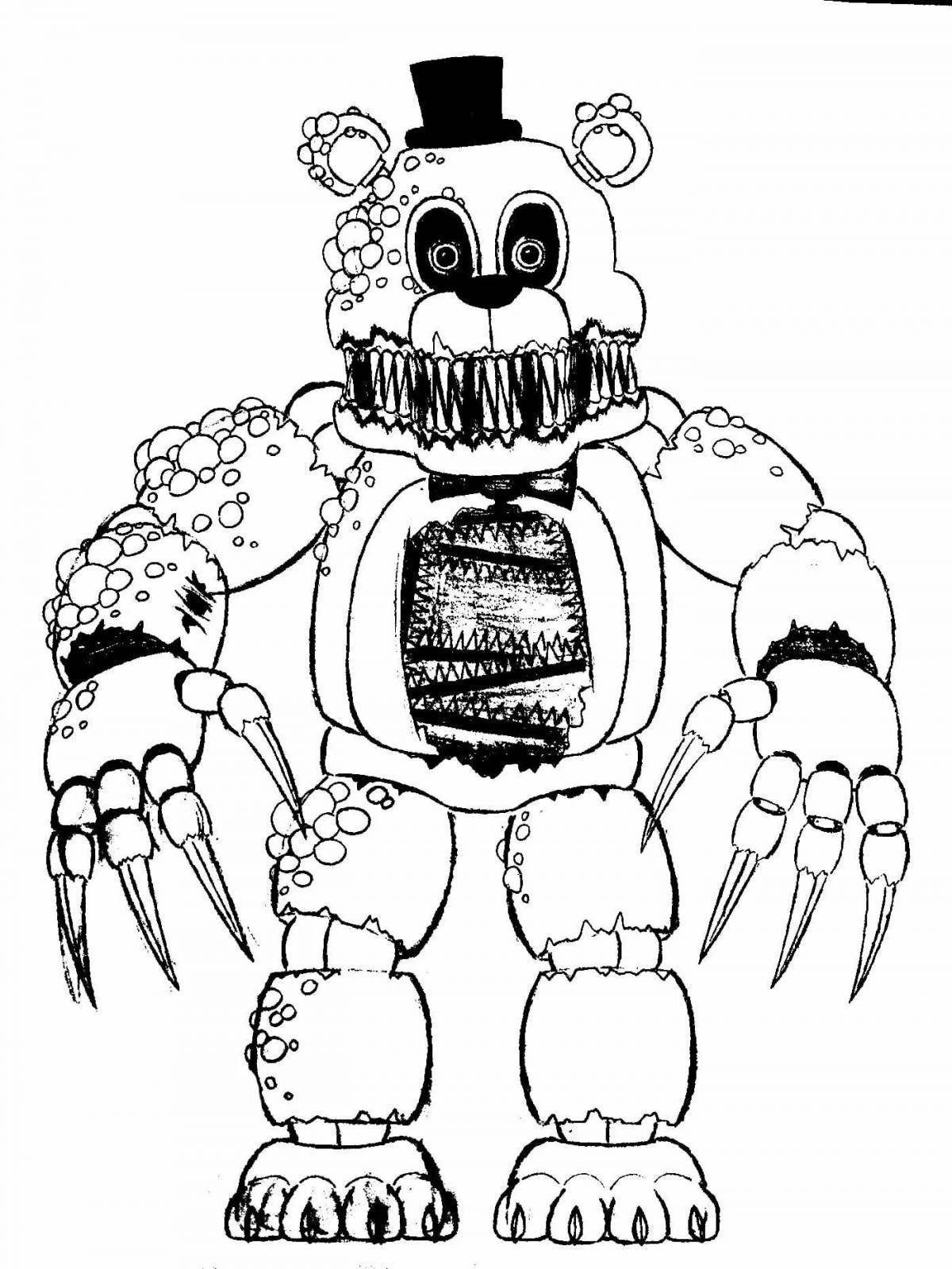 Freddy's fight coloring page