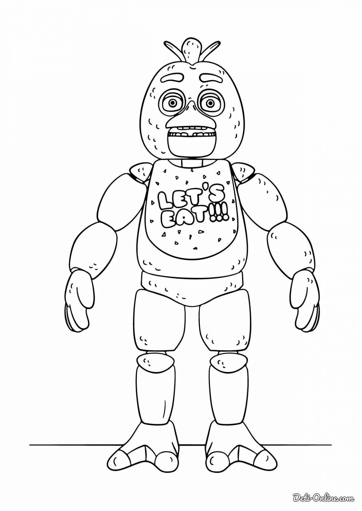 Раскраска Увлекательная раскраска фредди fighttime