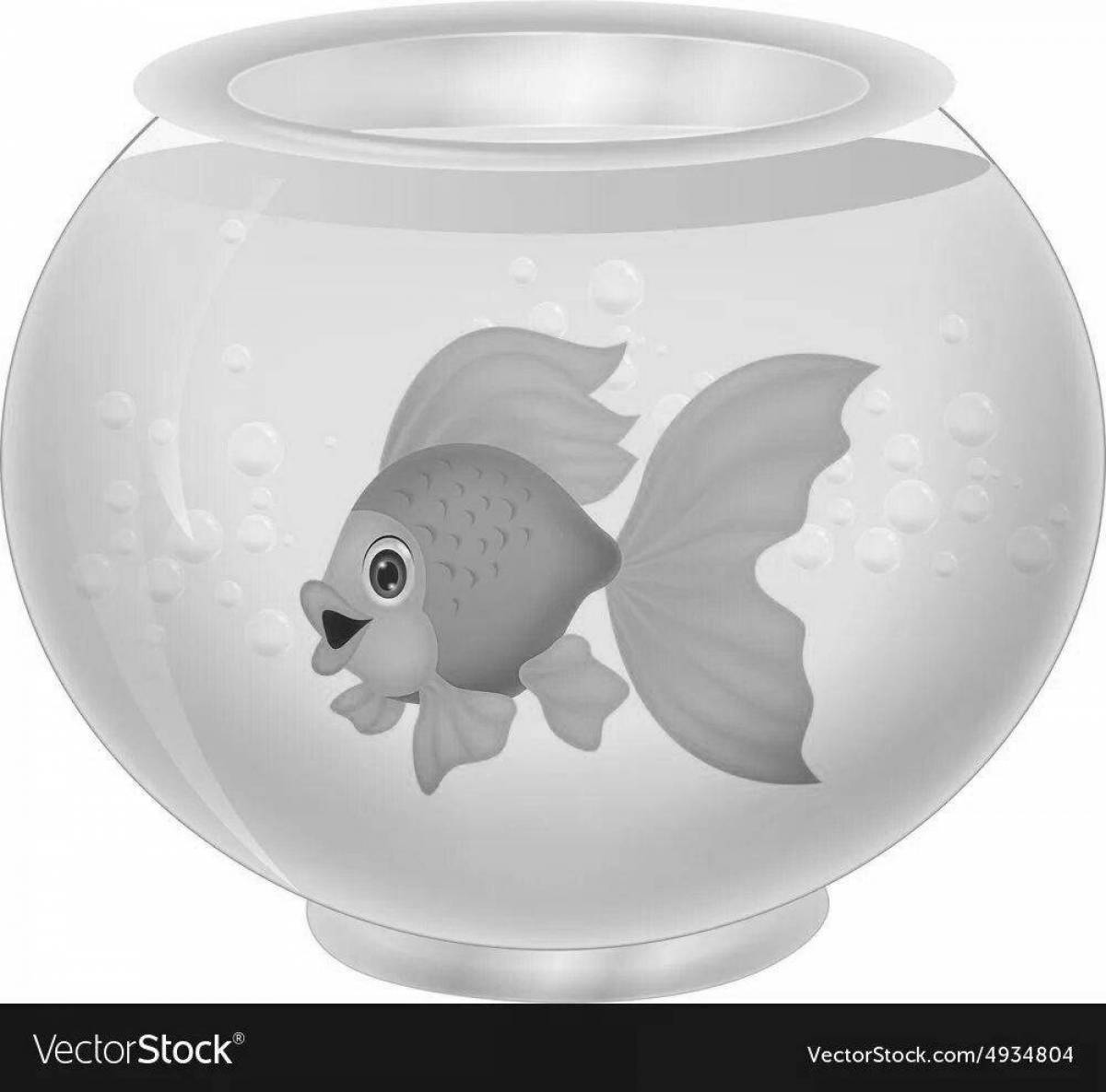 Radiant aquariumdagy balyktar coloring page