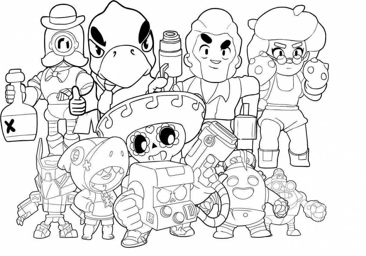 Colorful all games coloring page