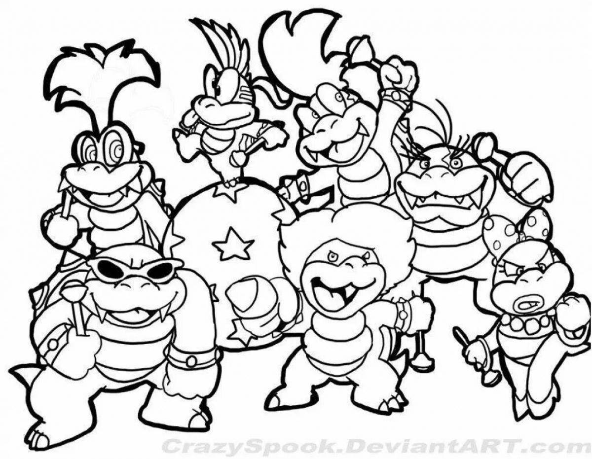 The charm of all games coloring page
