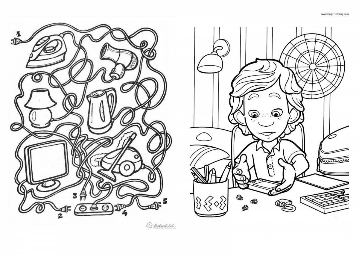 Online store amazing coloring page