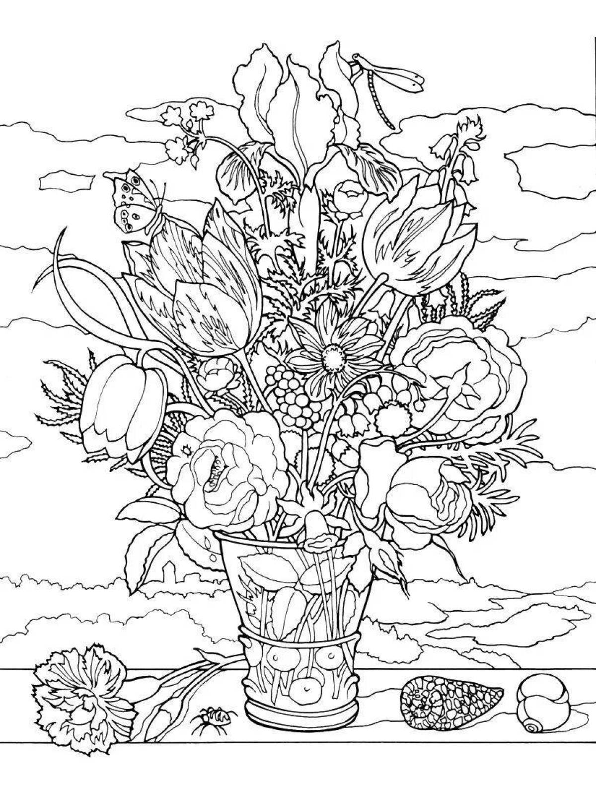 Online shop sweet coloring page