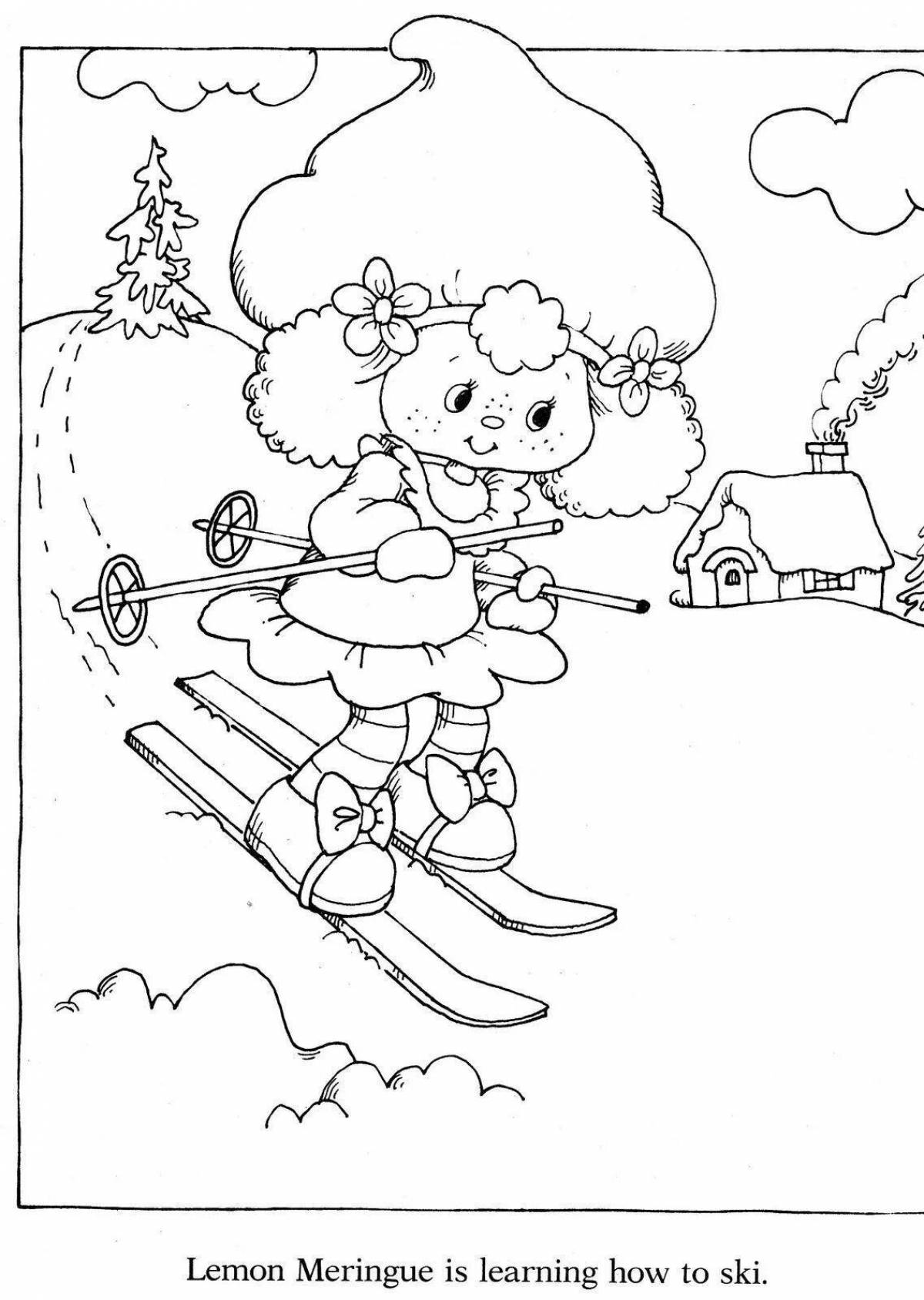Shiny Winter Safety coloring page