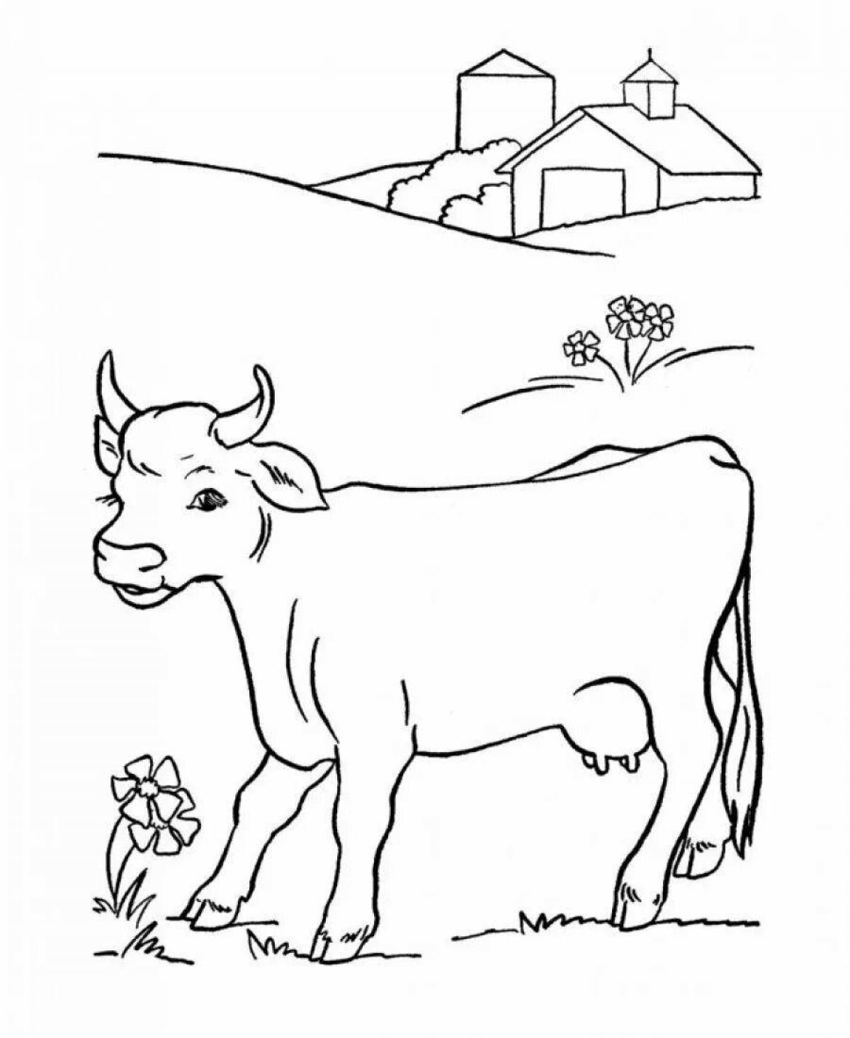 Colorful pet coloring page