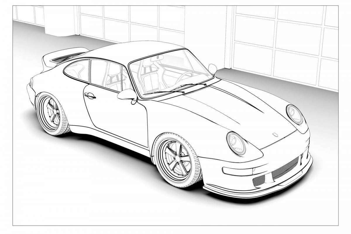 Coloring page gorgeous japanese cars