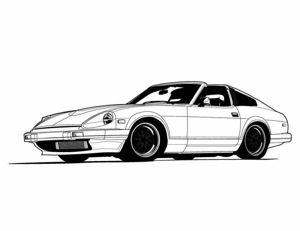 Dazzling Japanese cars coloring page