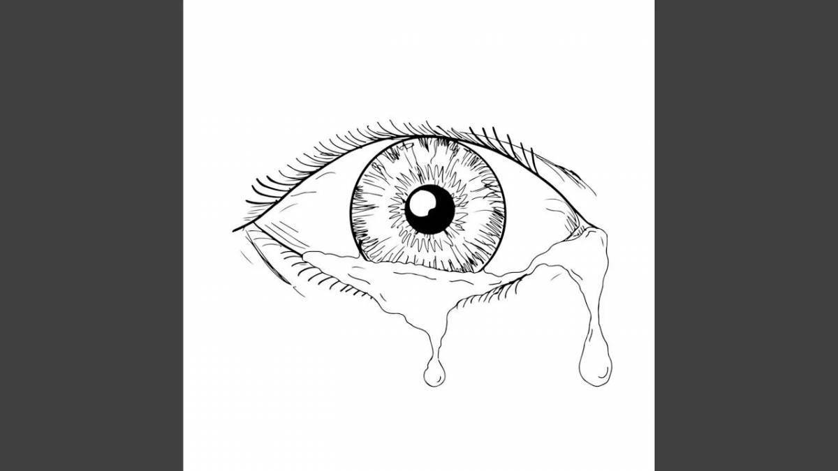 Информационная страница раскраски человеческого глаза
