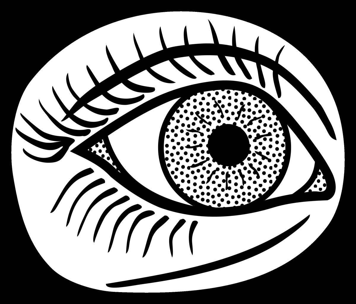 Стимулирующая глаза раскраска человеческого глаза
