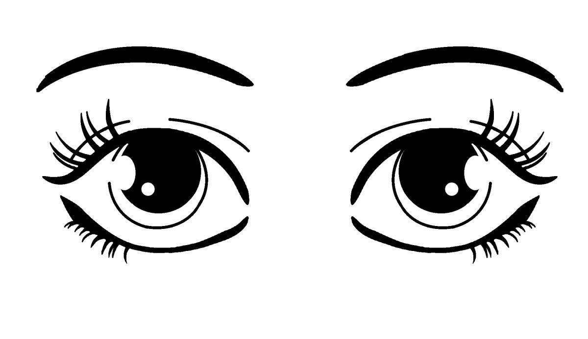 Gorgeous human eyes coloring page