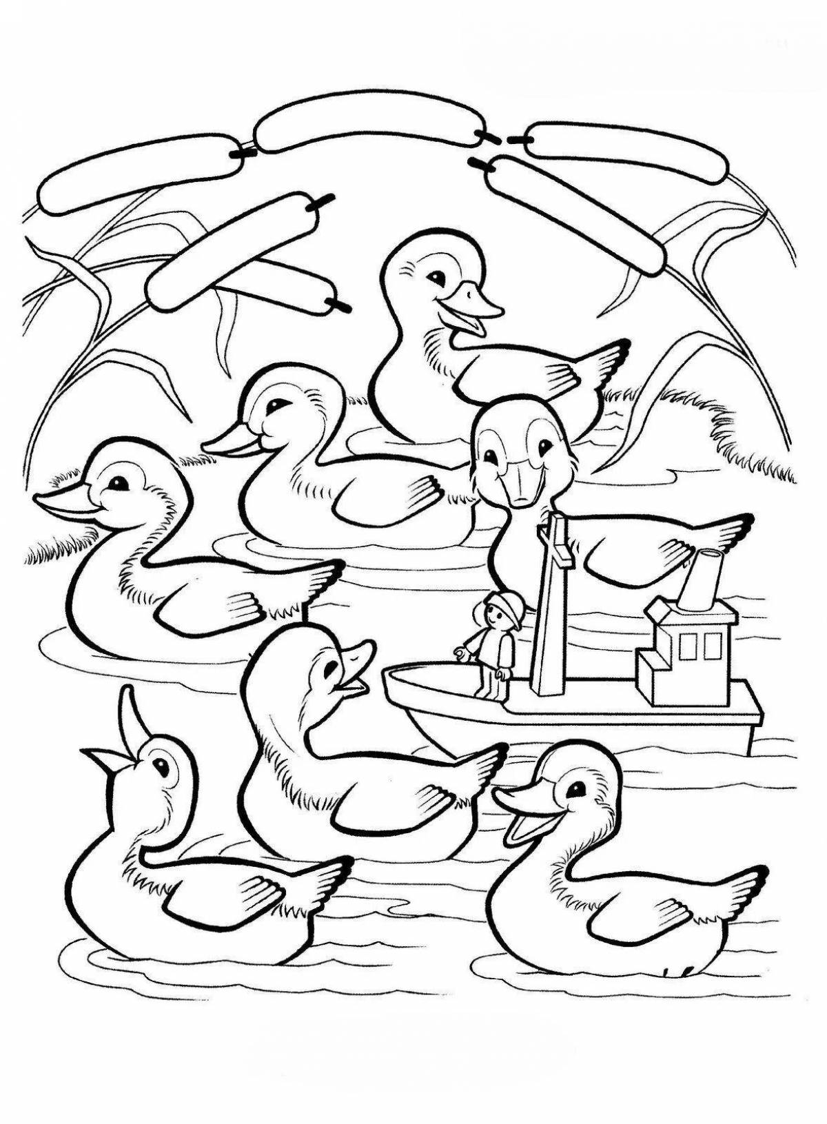 Fancy lalafoe duck coloring book