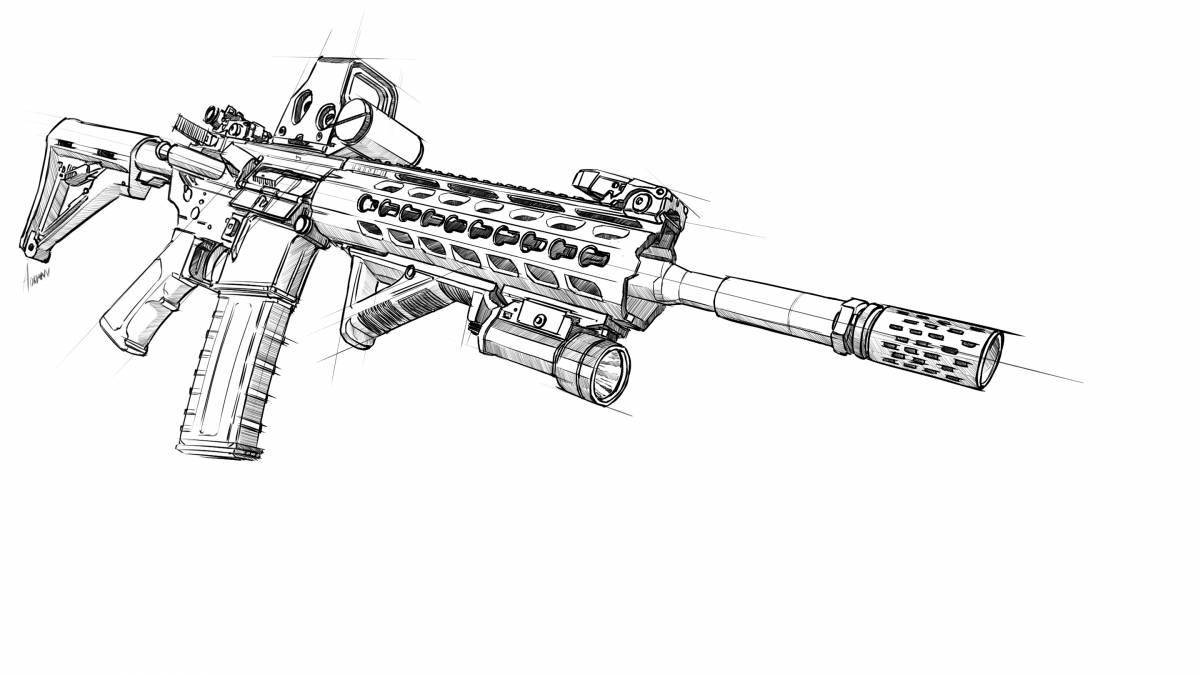 Standoff 2 weapons coloring page