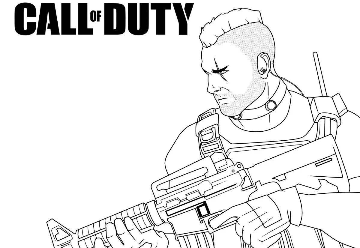 Playful standoff 2 weapon coloring page