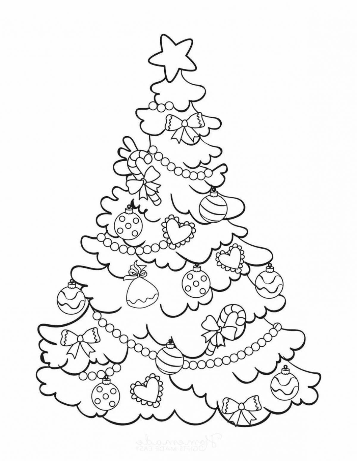 Рождественская елка grand coloring page