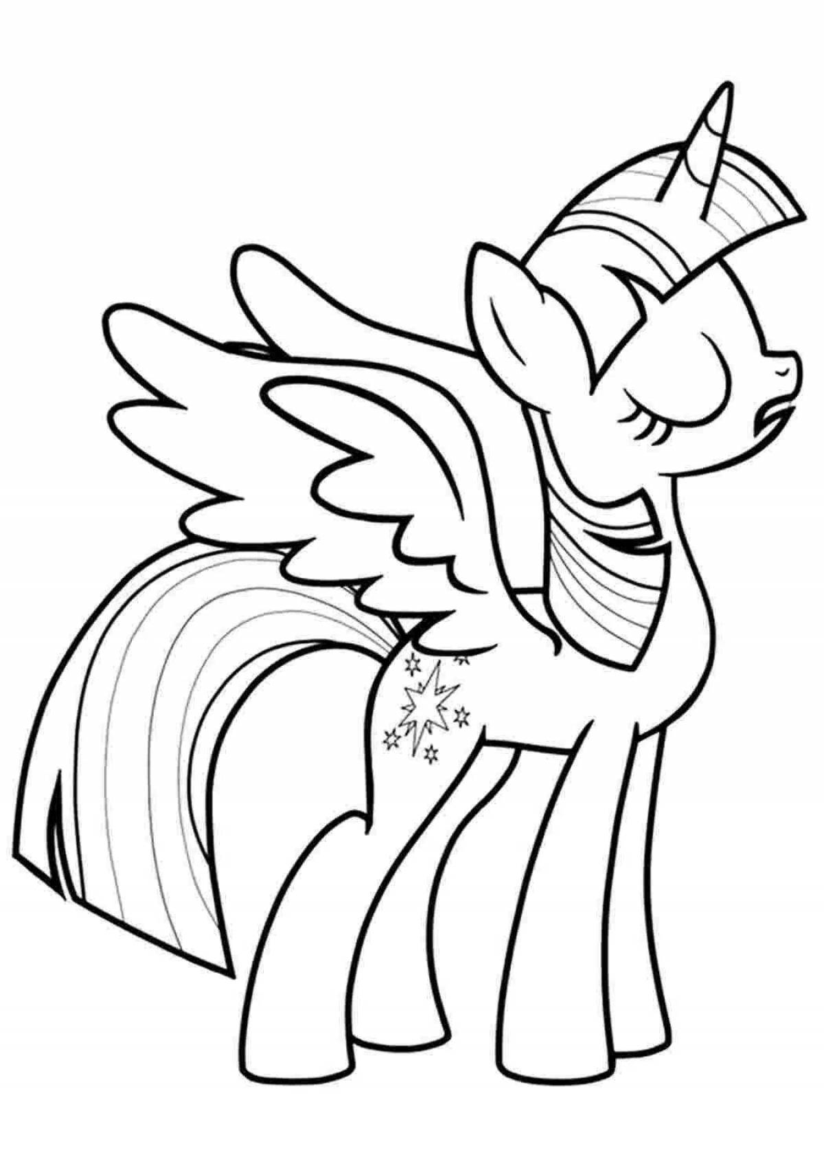 Beautiful twilight sparkle coloring page