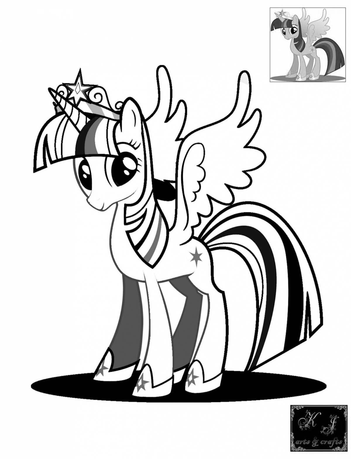 Serene twilight sparkle coloring page