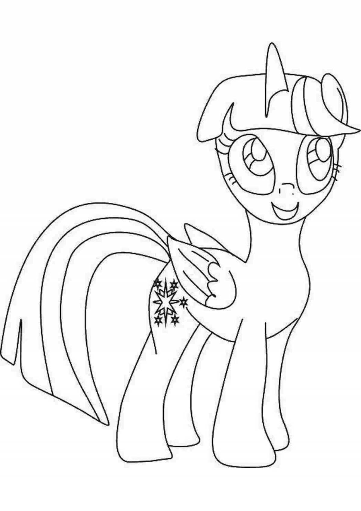 Glowing Twilight Sparkle Coloring Page
