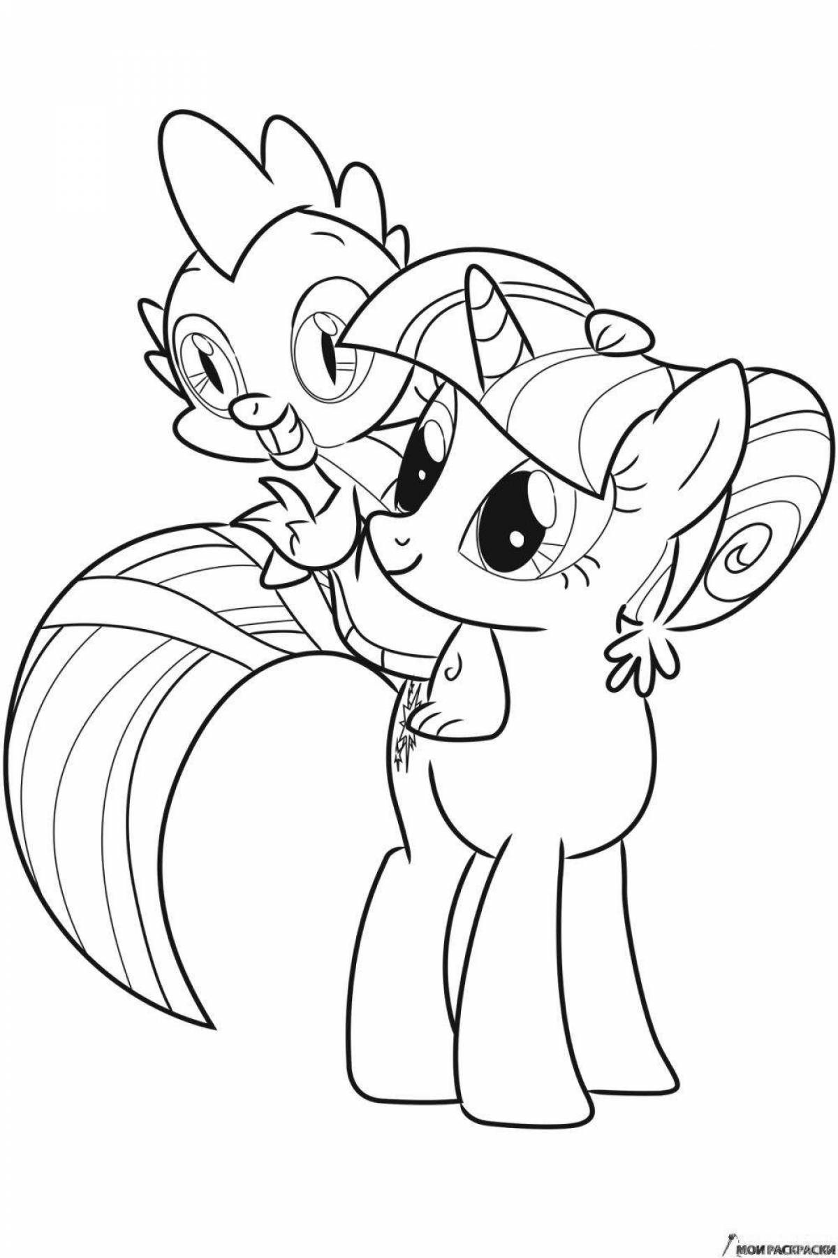 Colorful twilight sparkle coloring page