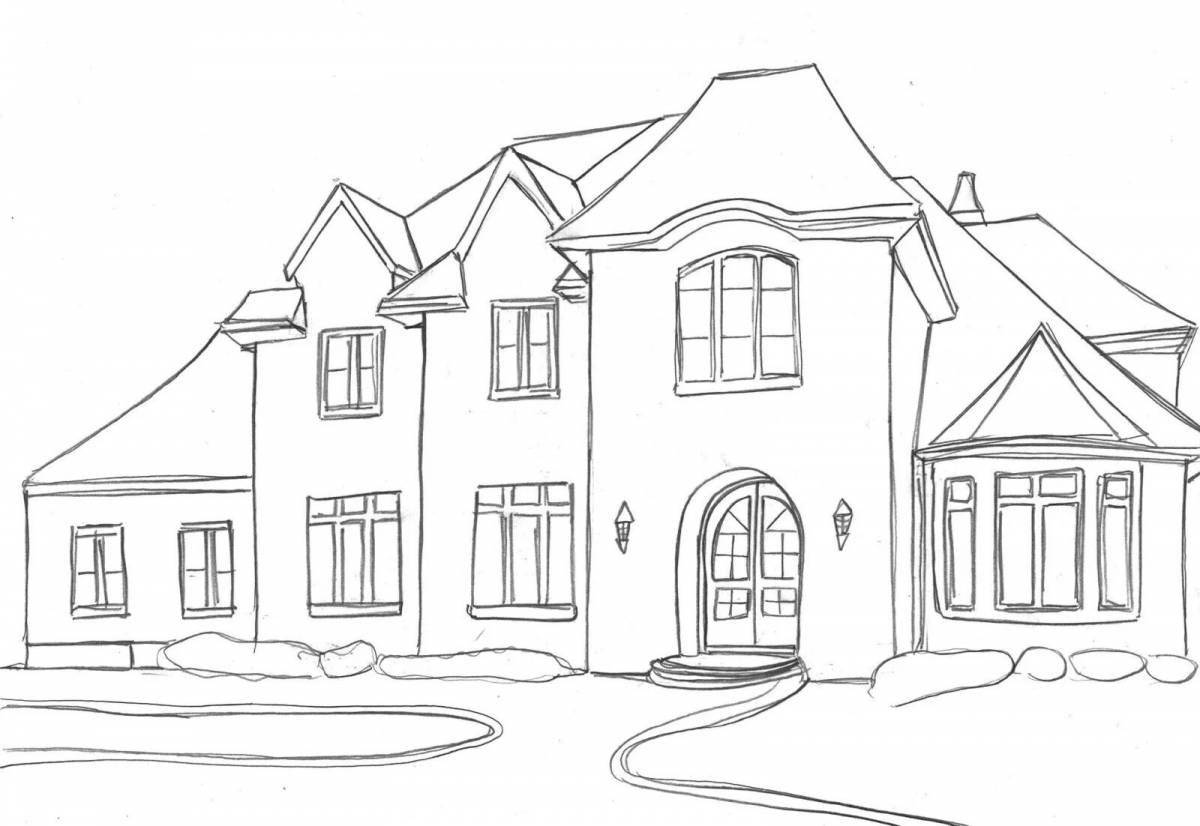 Ornate house coloring book