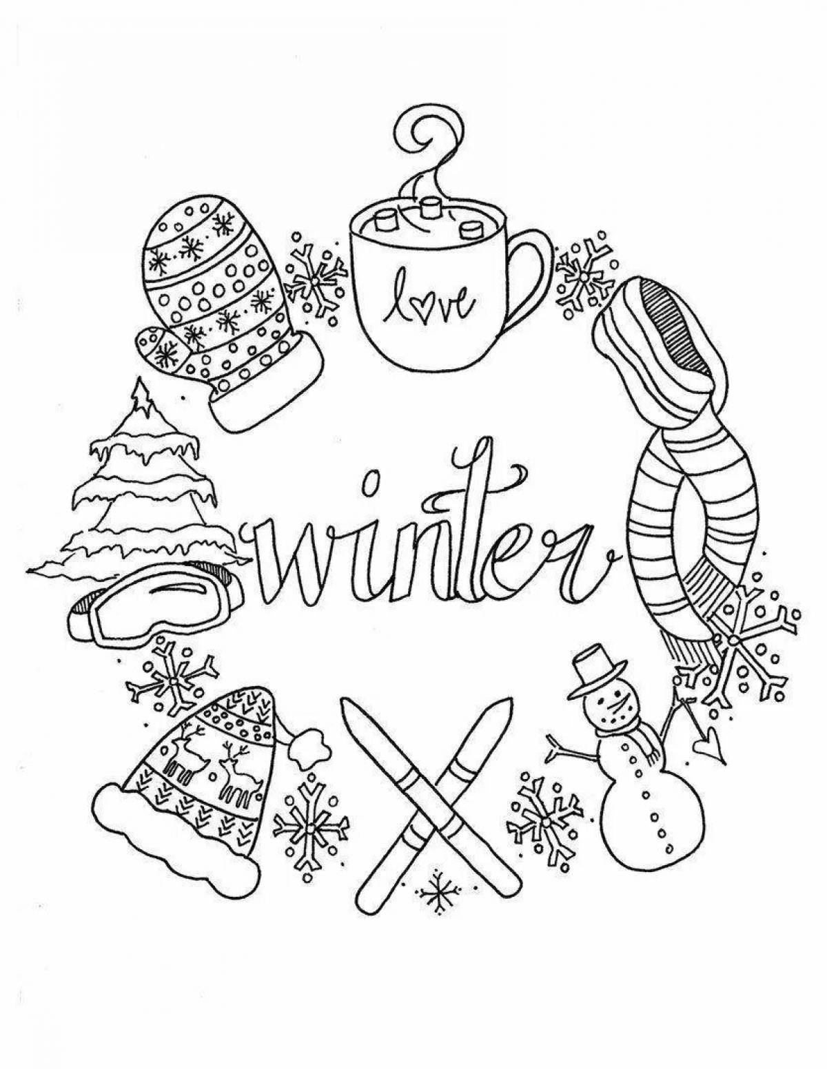 A fascinating Christmas coloring book for Vkusvill
