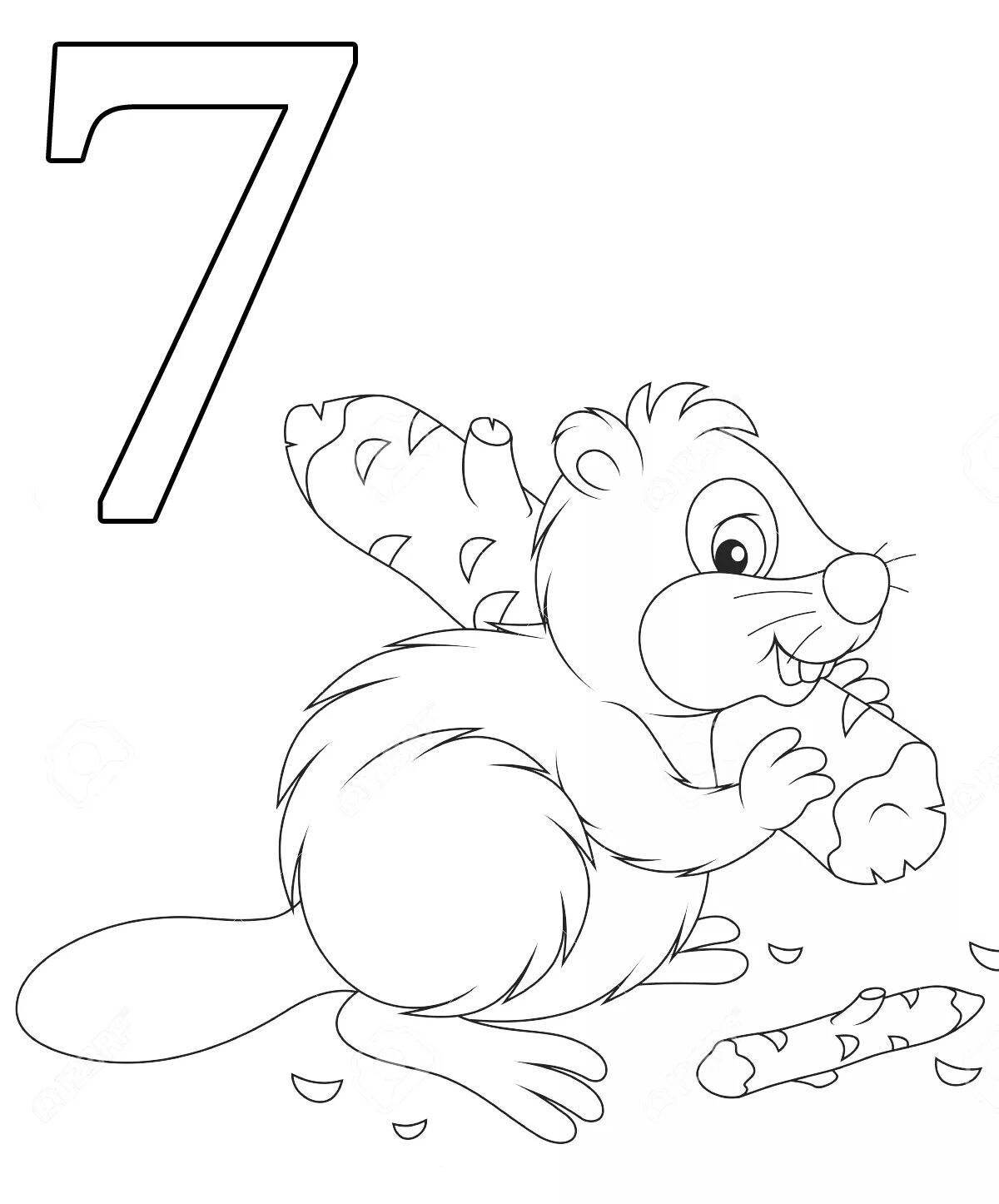 Charming coloring number seven