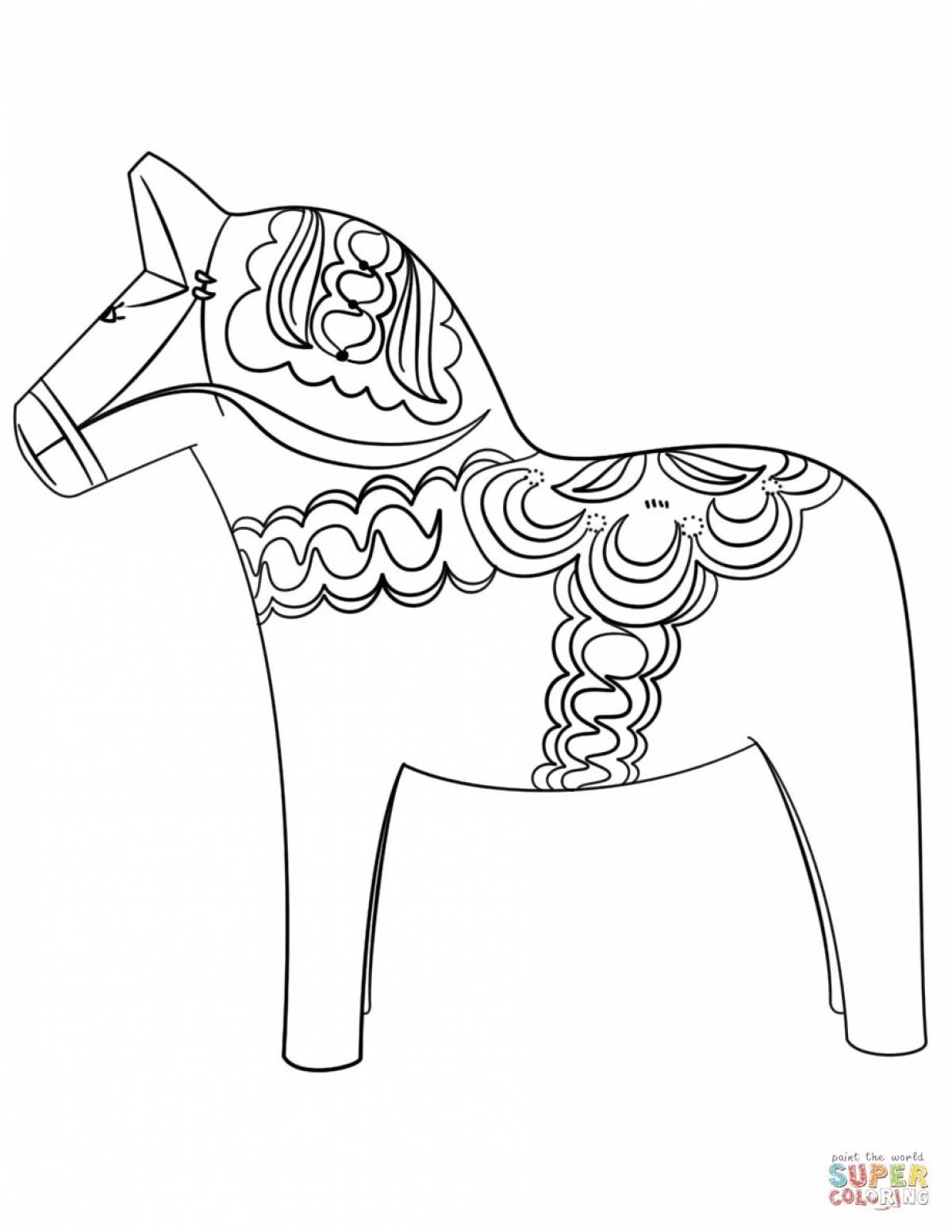 Gzhel horse #10