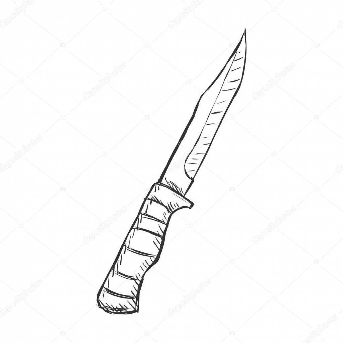 Exquisite tanto knife coloring page