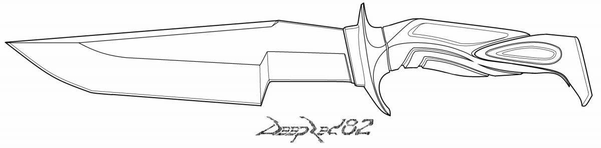 Tempting tanto knife coloring page