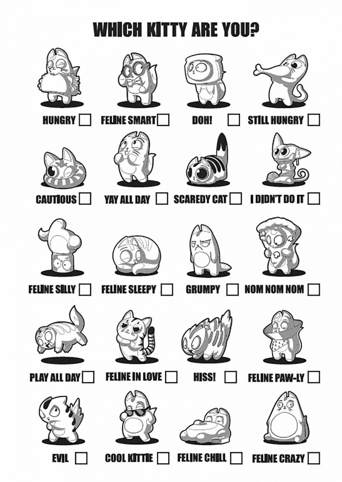 Photo Adorable lost kittens coloring book