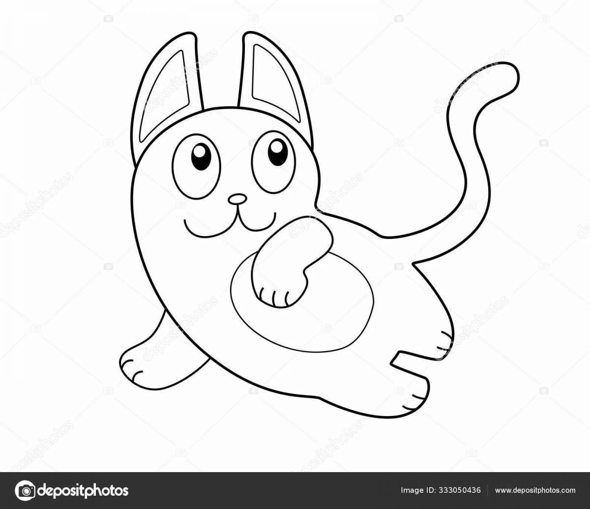 Coloring page fluffy lost kittens