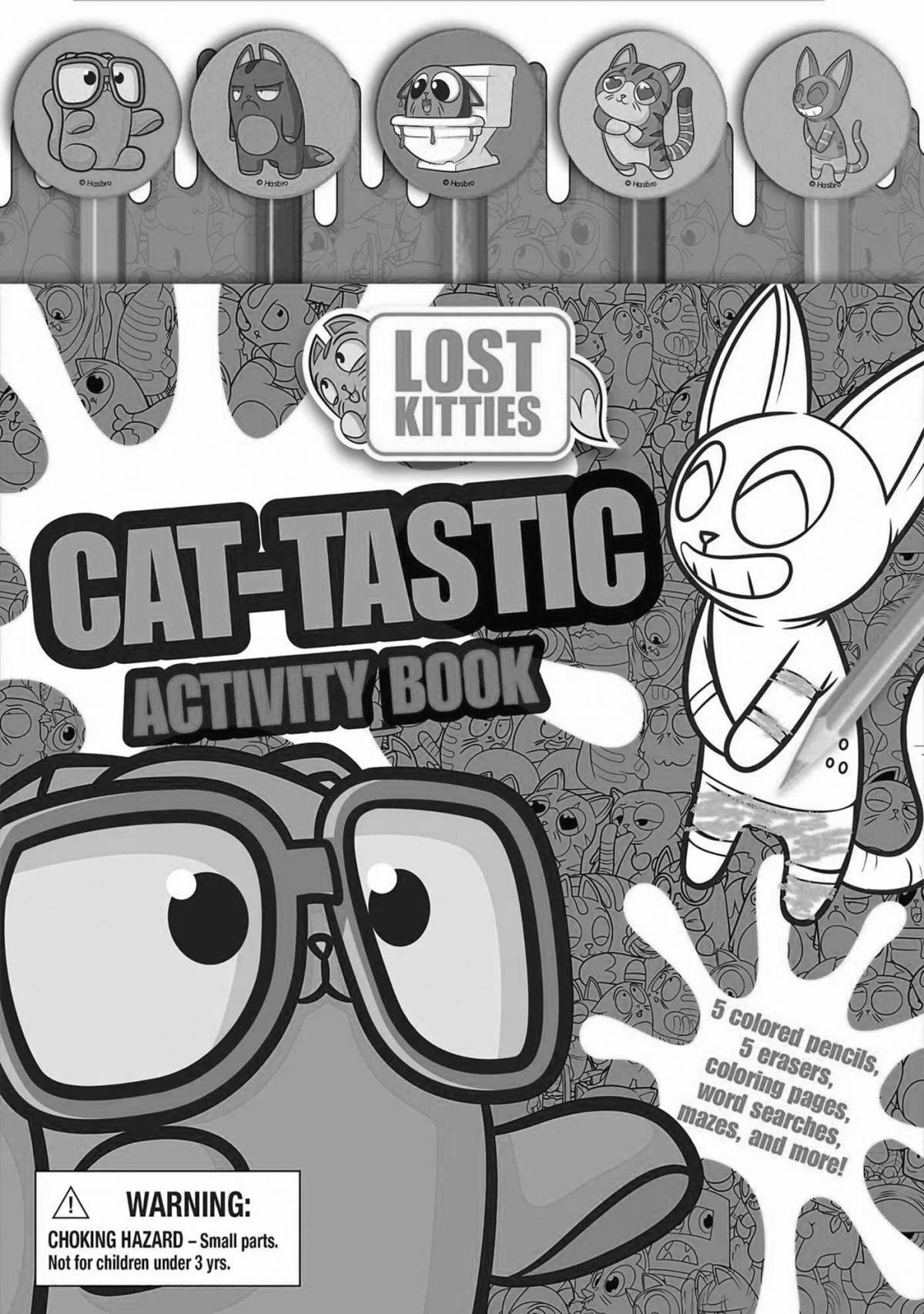 Coloring page adorable lost kittens