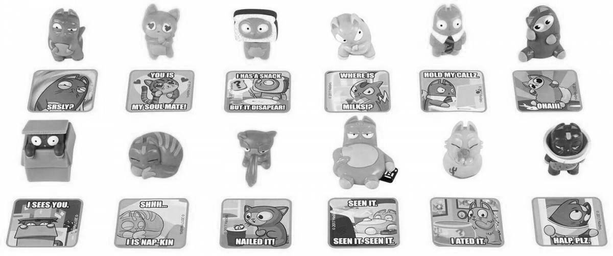 Photo Coloring lost kittens playtime