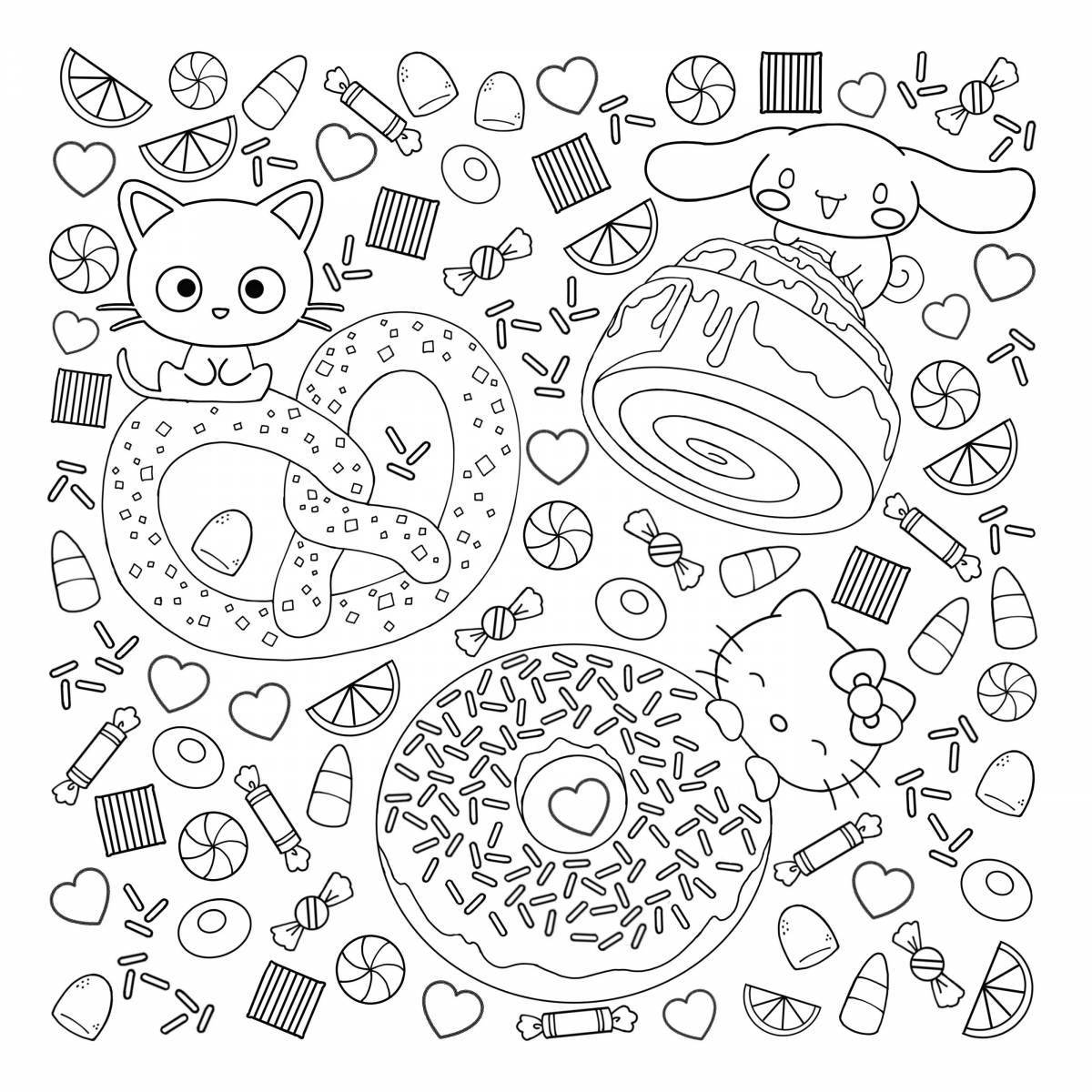 Happy lost kittens coloring page
