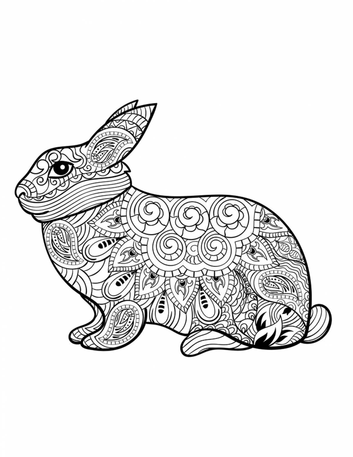 Fun animal coloring with a pattern