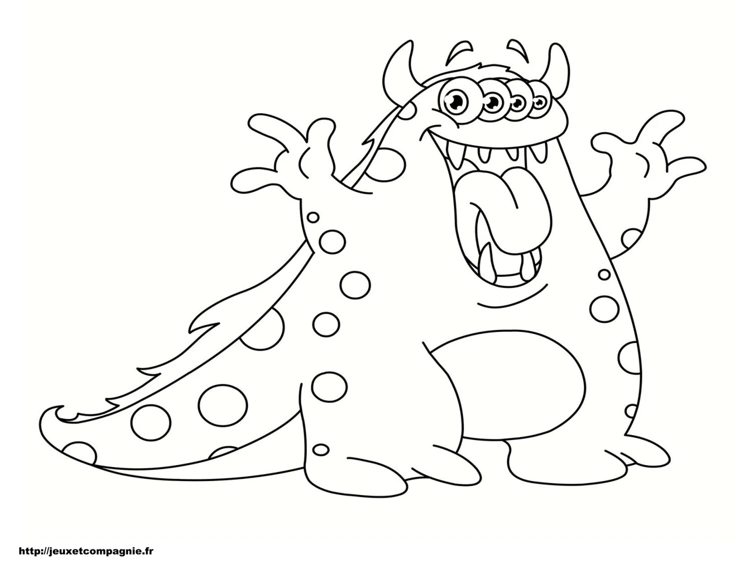 Awesome musical monsters coloring page
