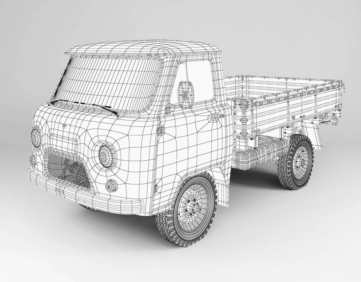 Coloring book glamor UAZ 3303