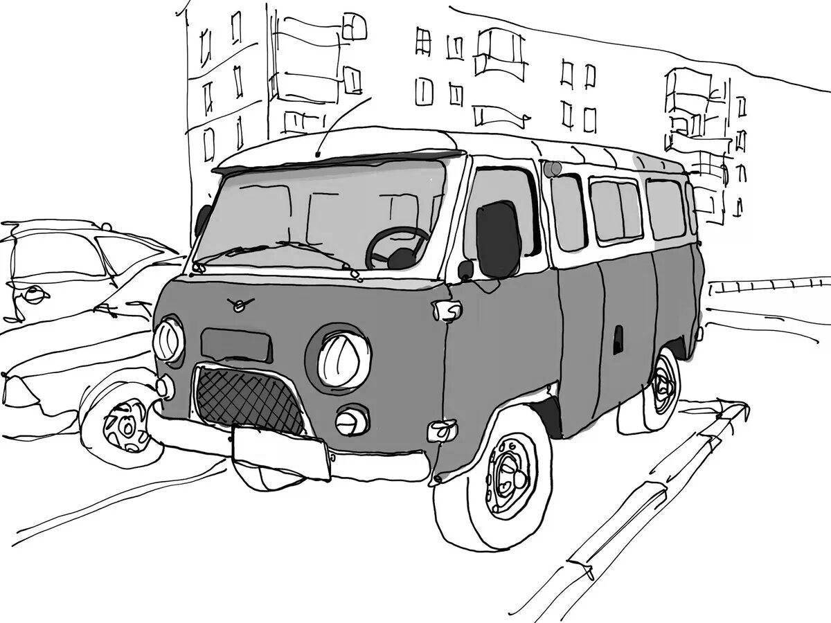Great UAZ 3303 coloring book