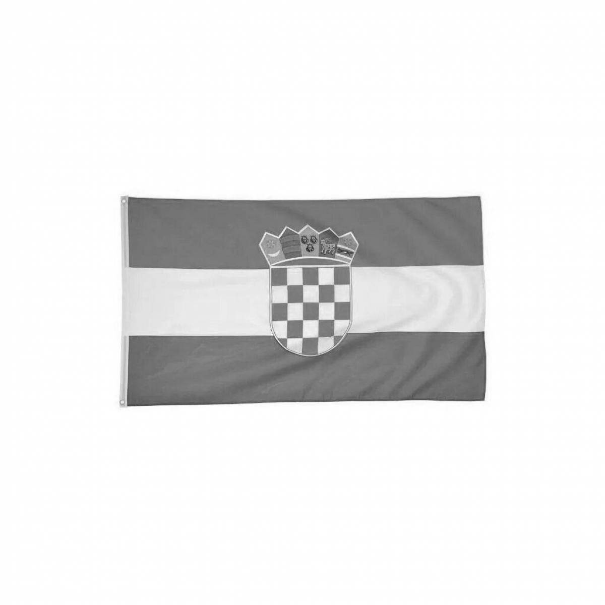 Coloring page flag of croatia